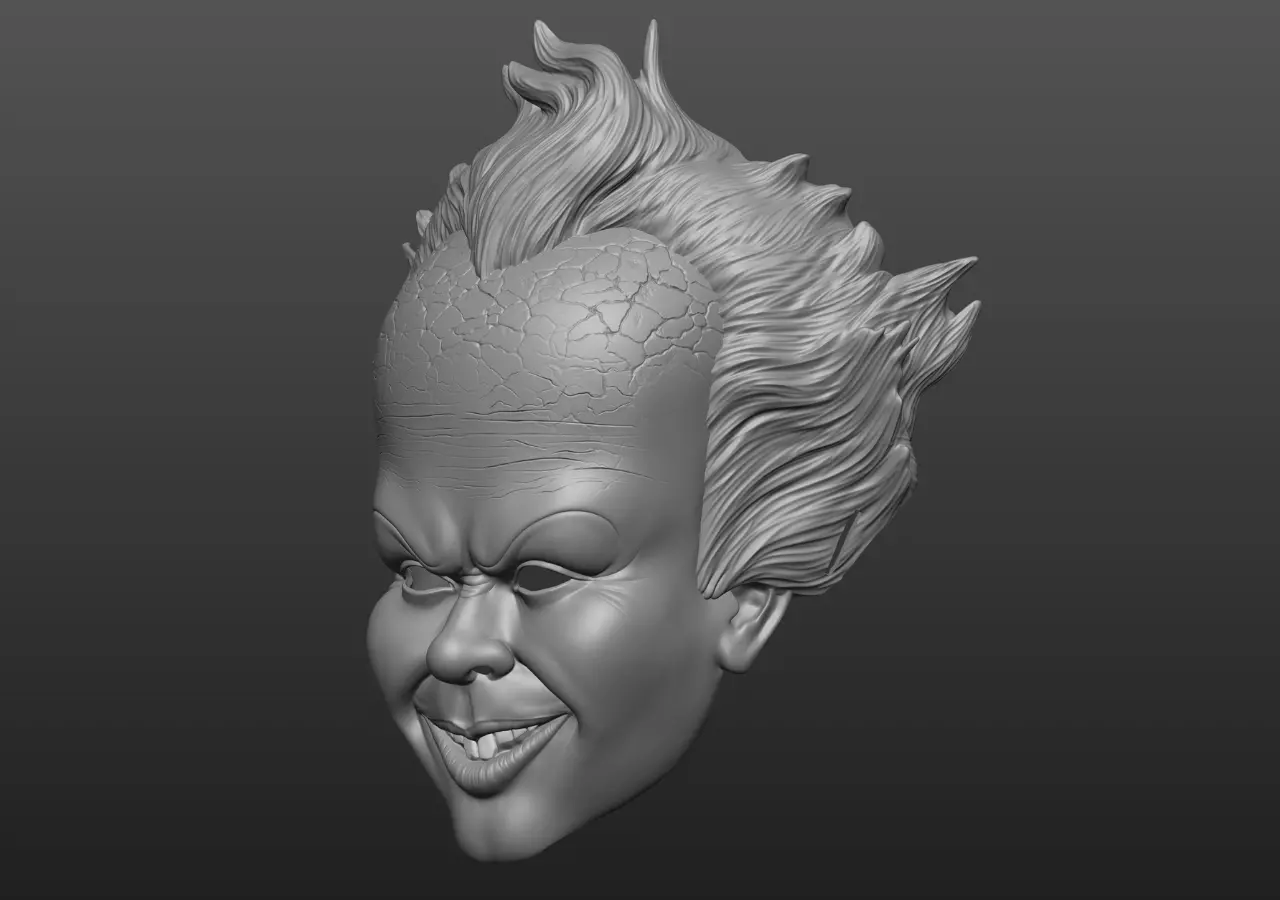  pennywise Mask - Halloween Mask - Cosplay Face Mask 3D print model_5