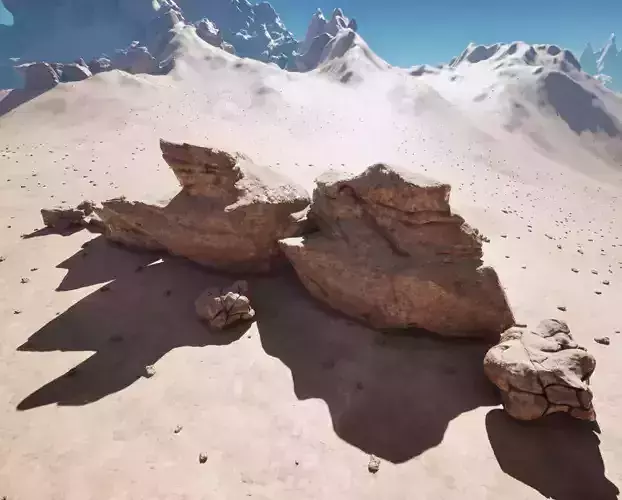 Ancient weathered rock set