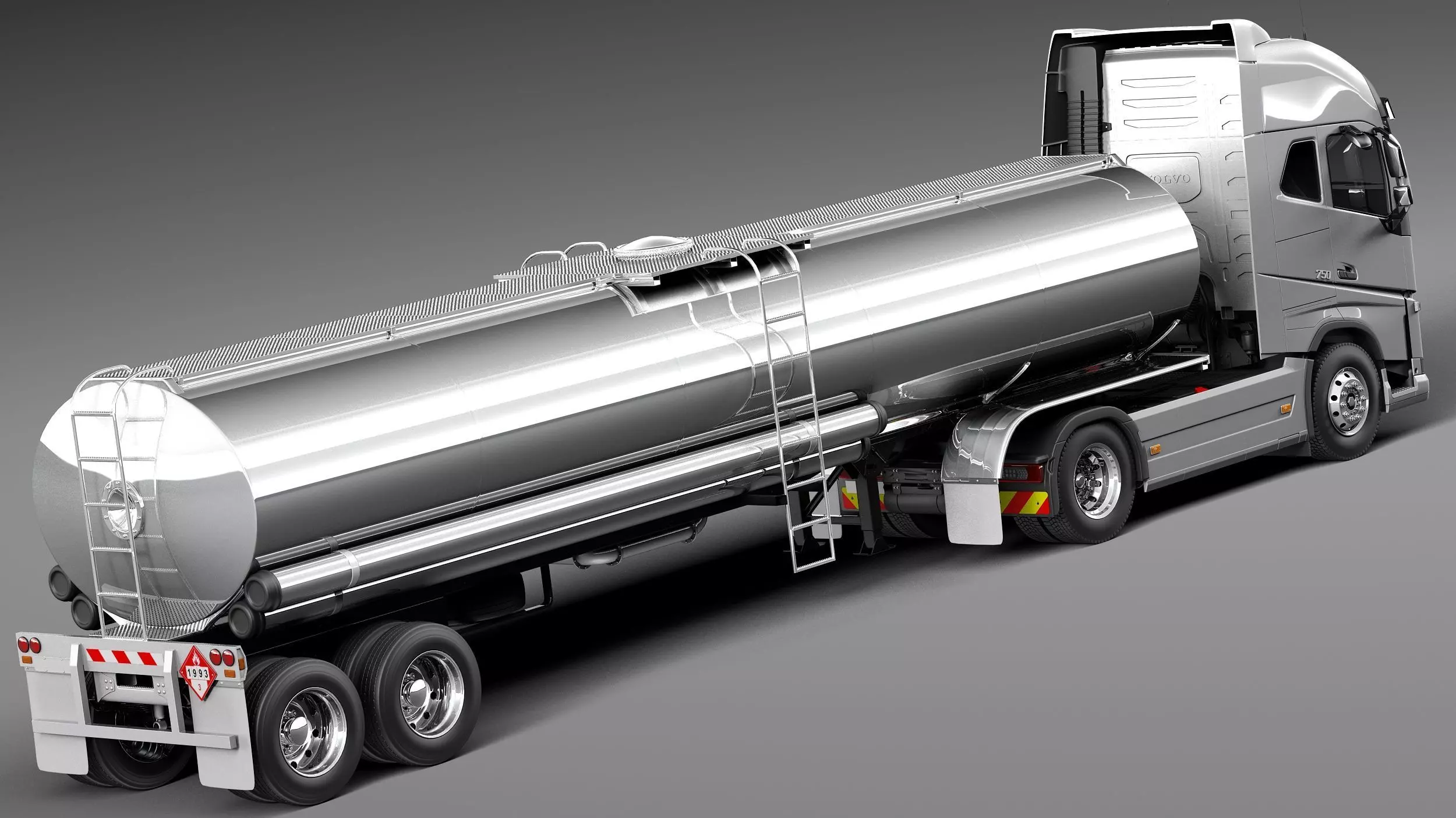Volvo FH16 Globtrotter Tanker 2013 3D model_4