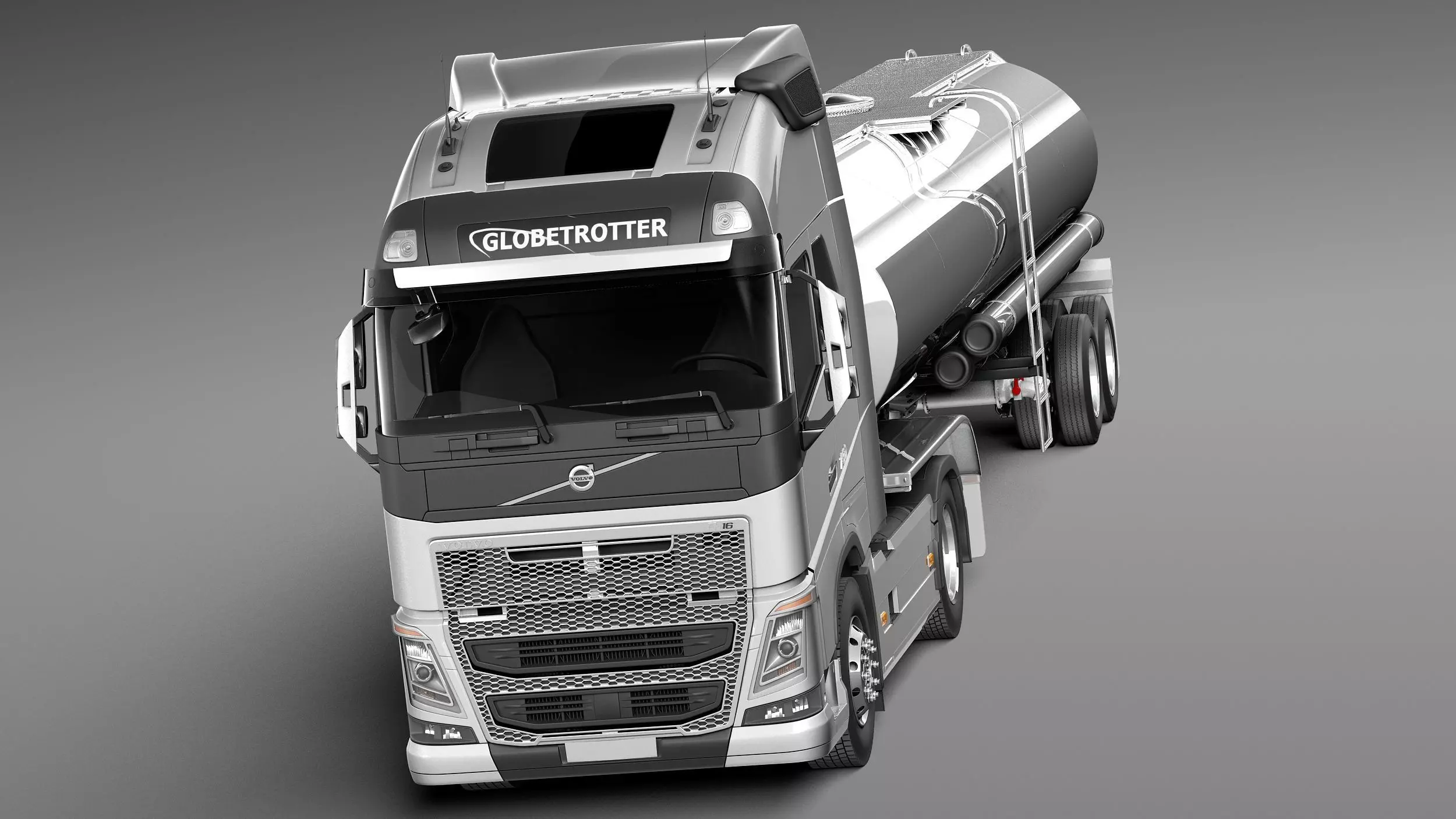 Volvo FH16 Globtrotter Tanker 2013 3D model_1