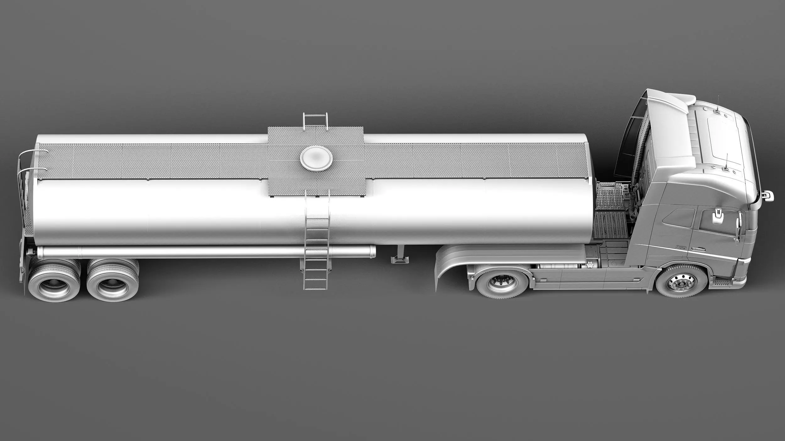 Volvo FH16 Globtrotter Tanker 2013 3D model_15