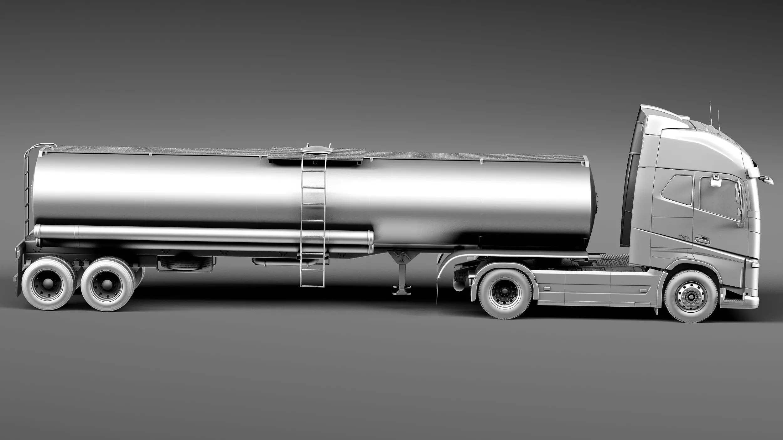 Volvo FH16 Globtrotter Tanker 2013 3D model_14