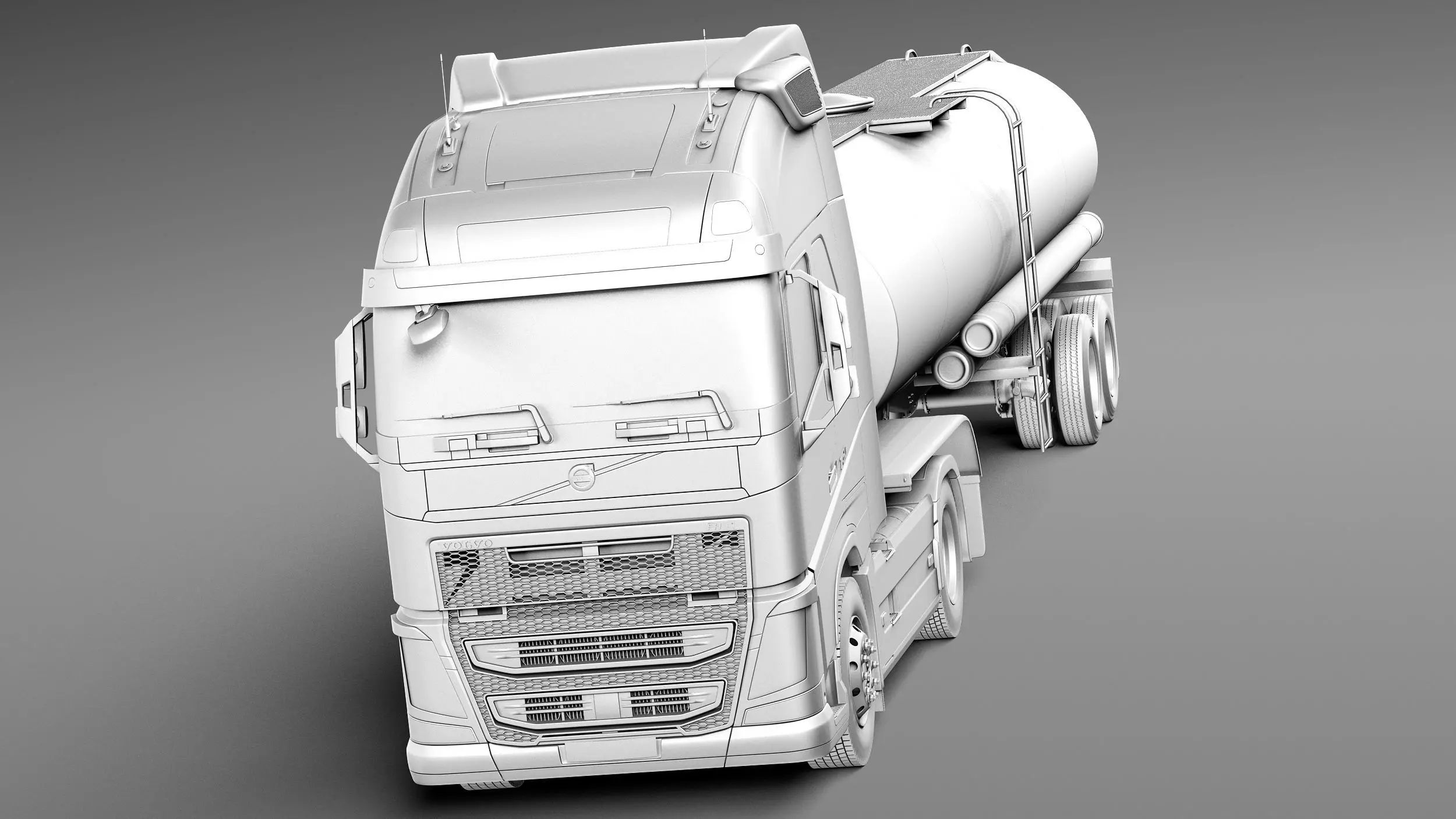 Volvo FH16 Globtrotter Tanker 2013 3D model_9