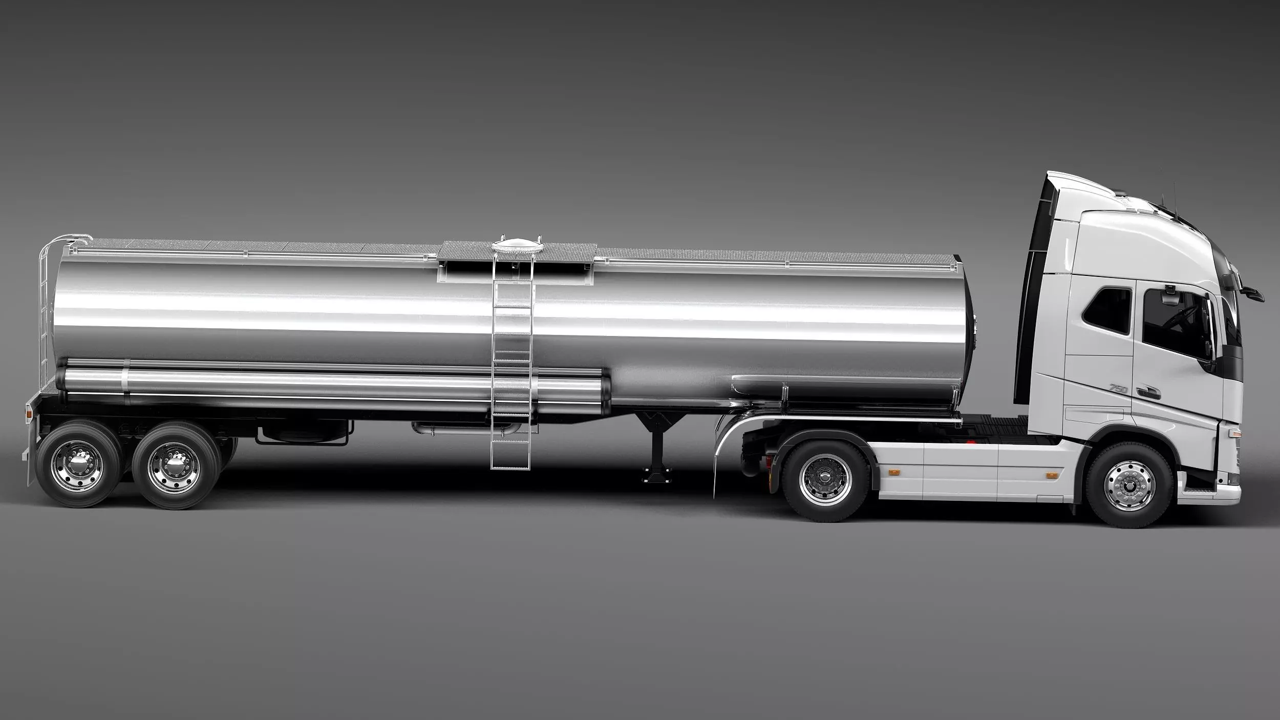 Volvo FH16 Globtrotter Tanker 2013 3D model_6