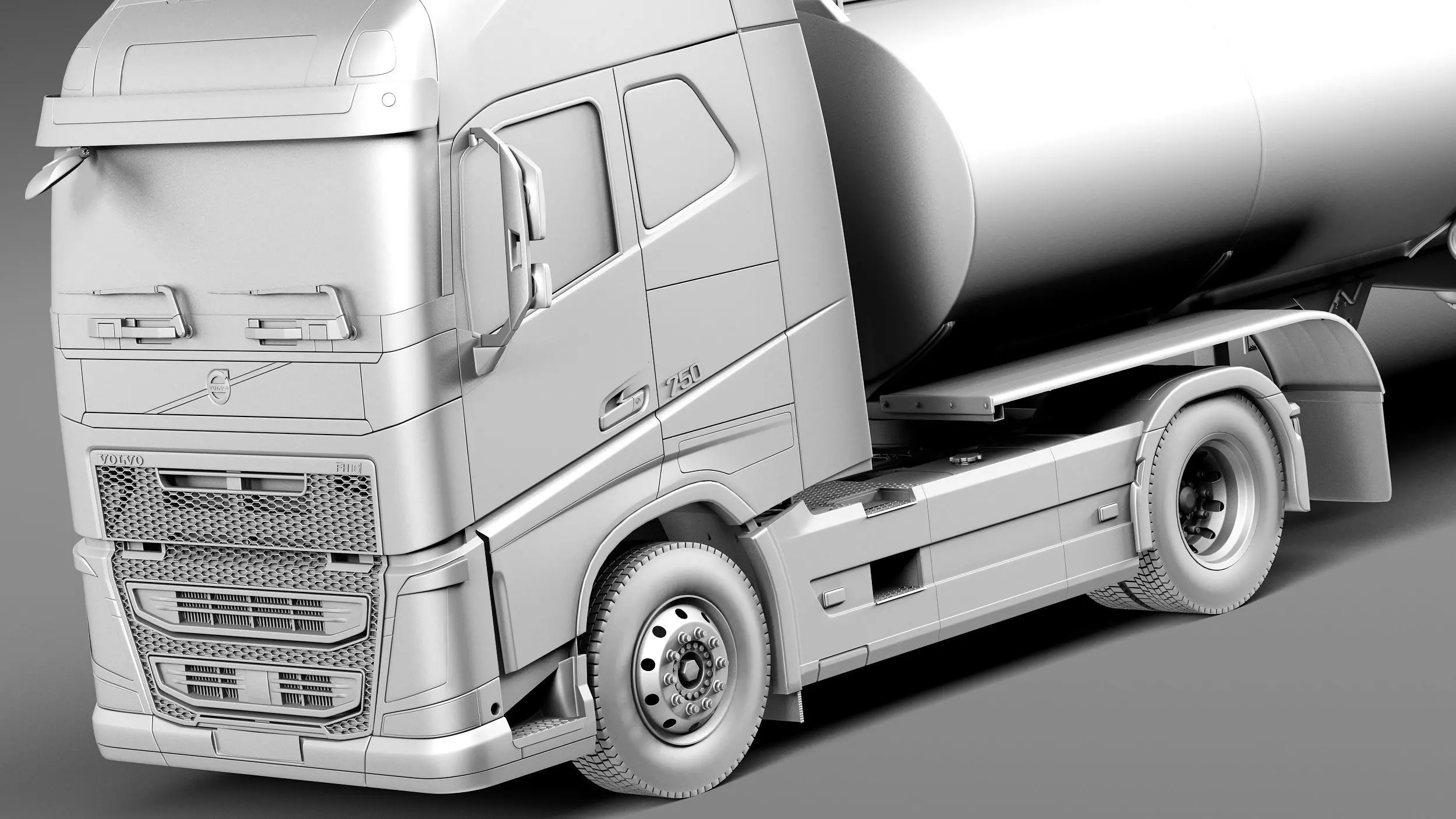 Volvo FH16 Globtrotter Tanker 2013 3D model_10