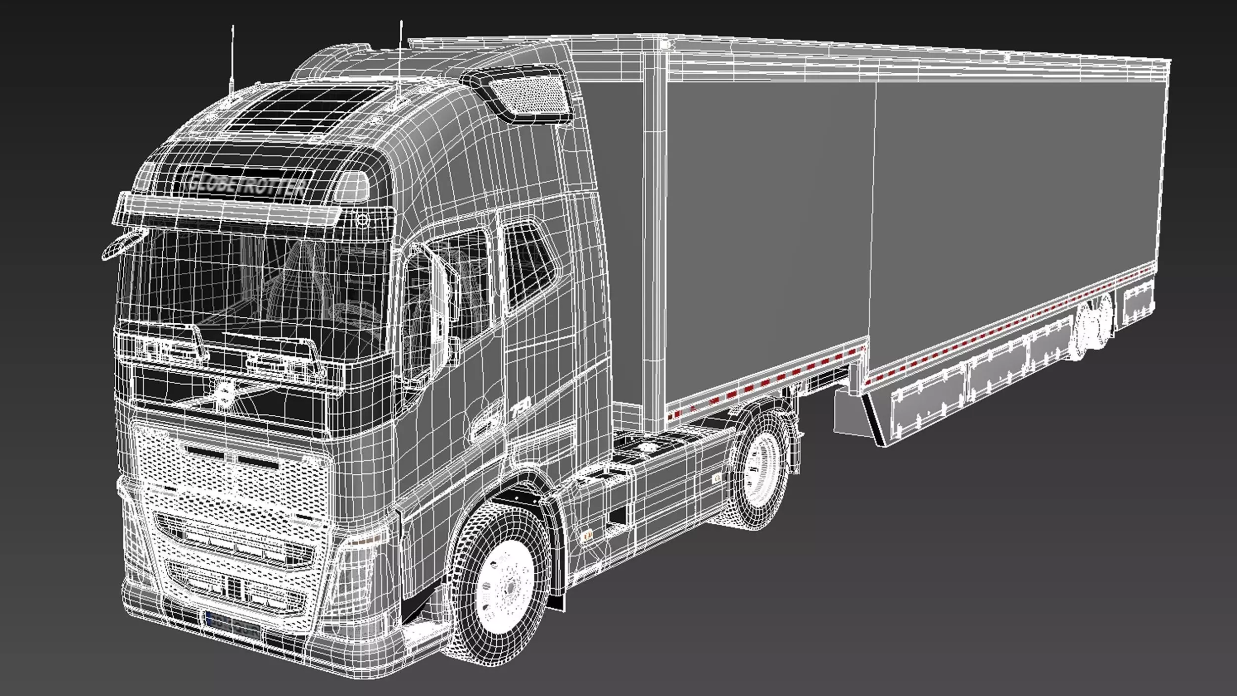 Volvo FH16 Globtrotter with Trailer 2013 3D model_16