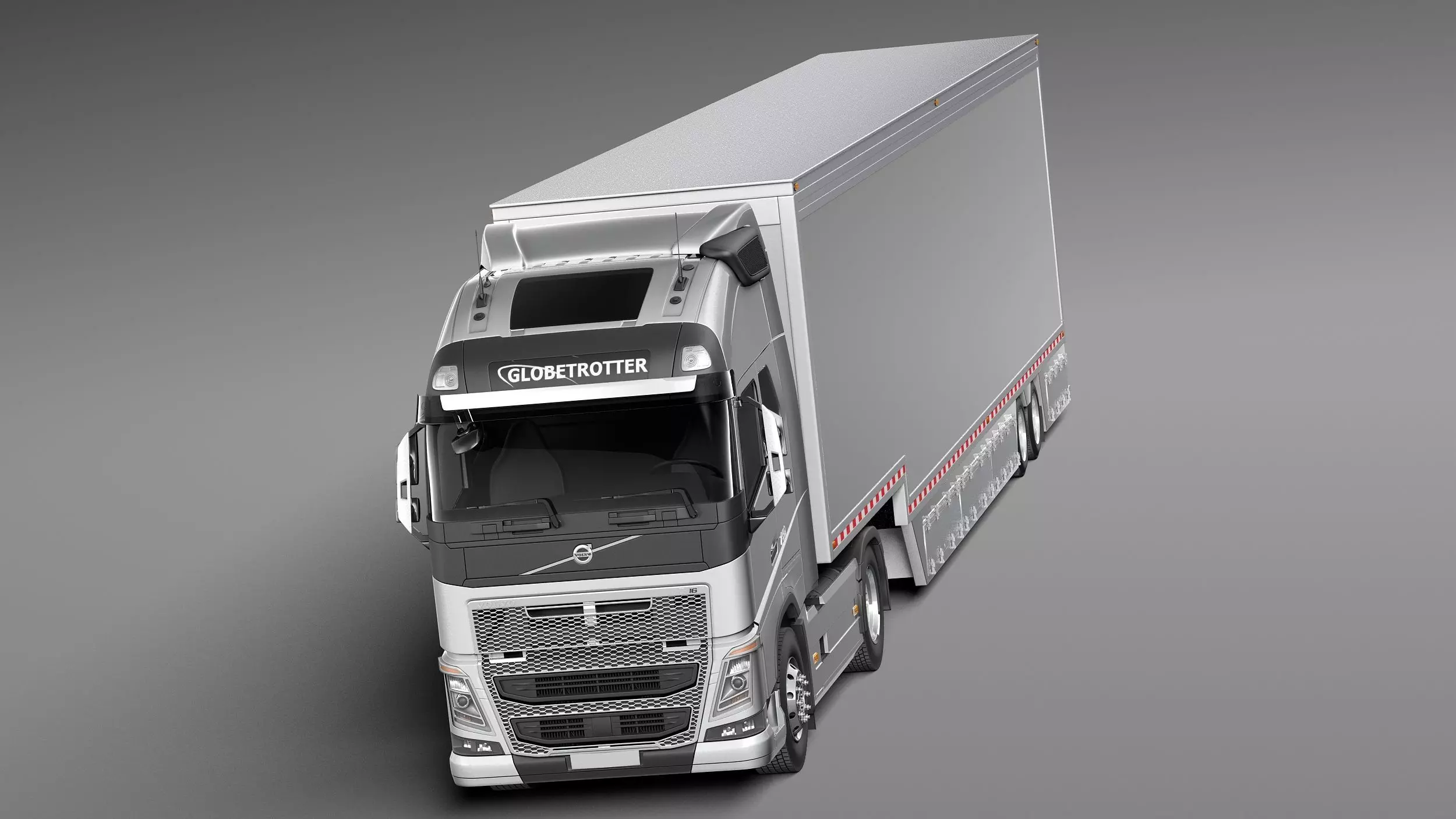 Volvo FH16 Globtrotter with Trailer 2013 3D model_1