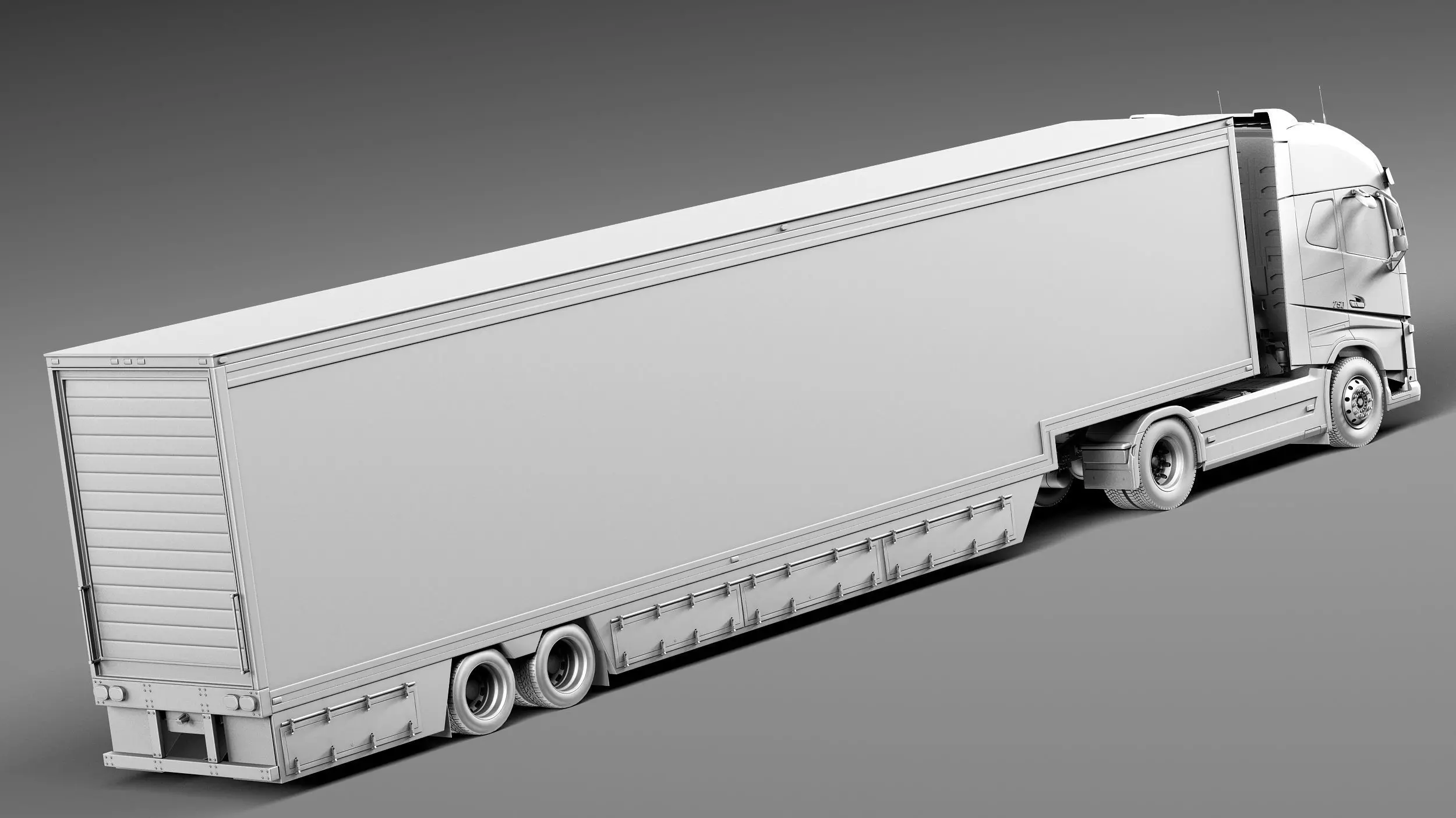 Volvo FH16 Globtrotter with Trailer 2013 3D model_12