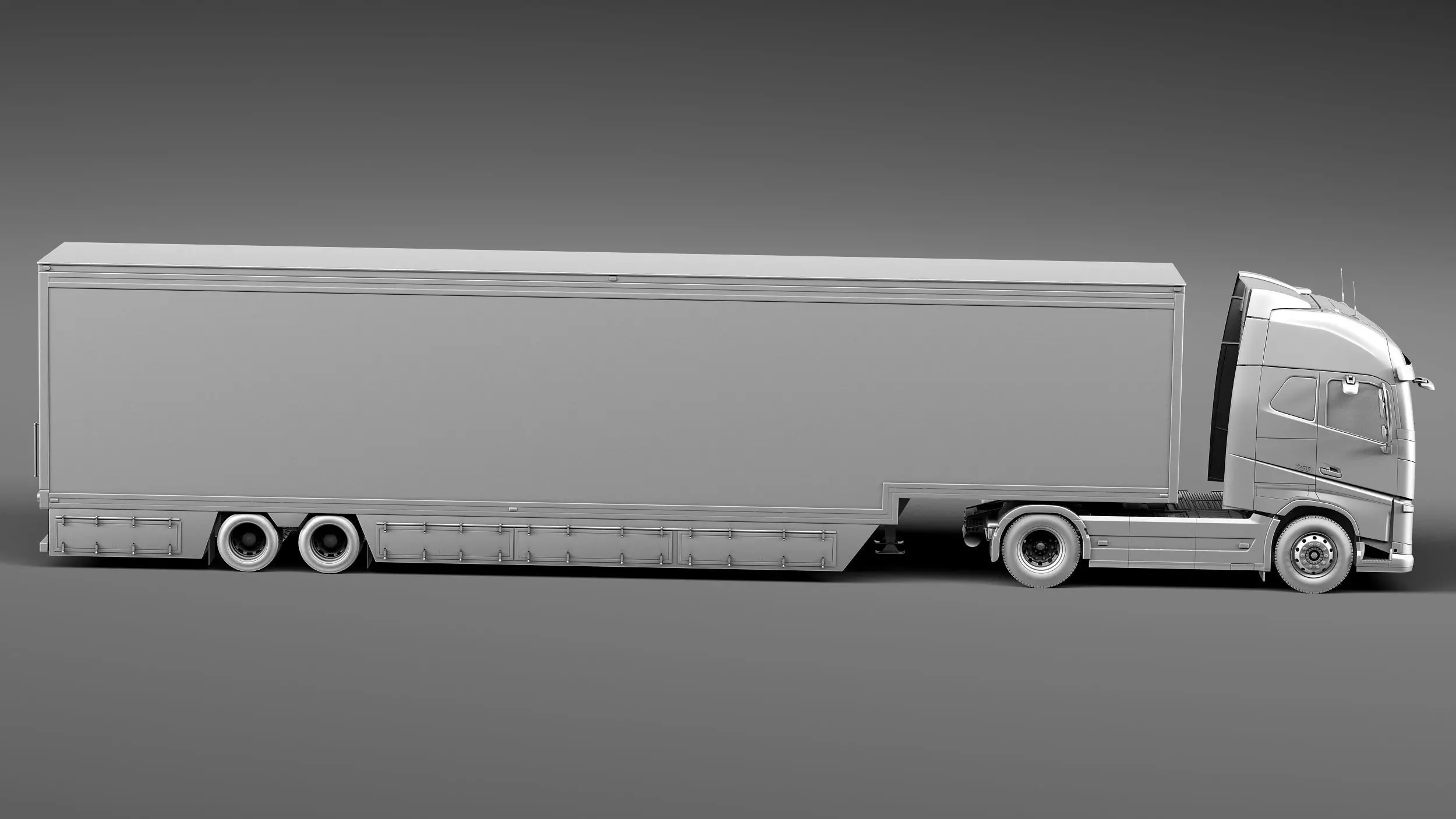 Volvo FH16 Globtrotter with Trailer 2013 3D model_14