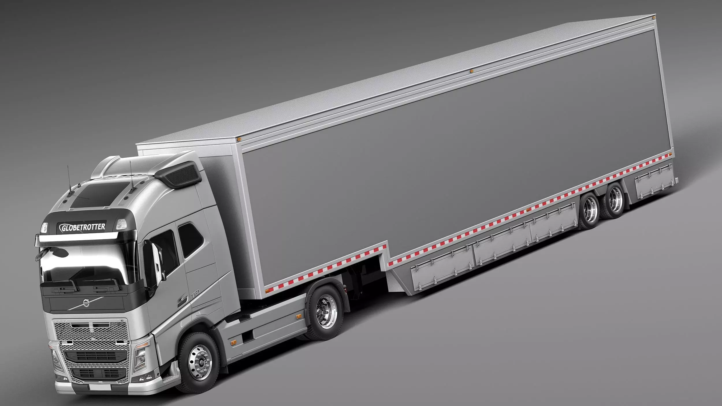 Volvo FH16 Globtrotter with Trailer 2013 3D model_0