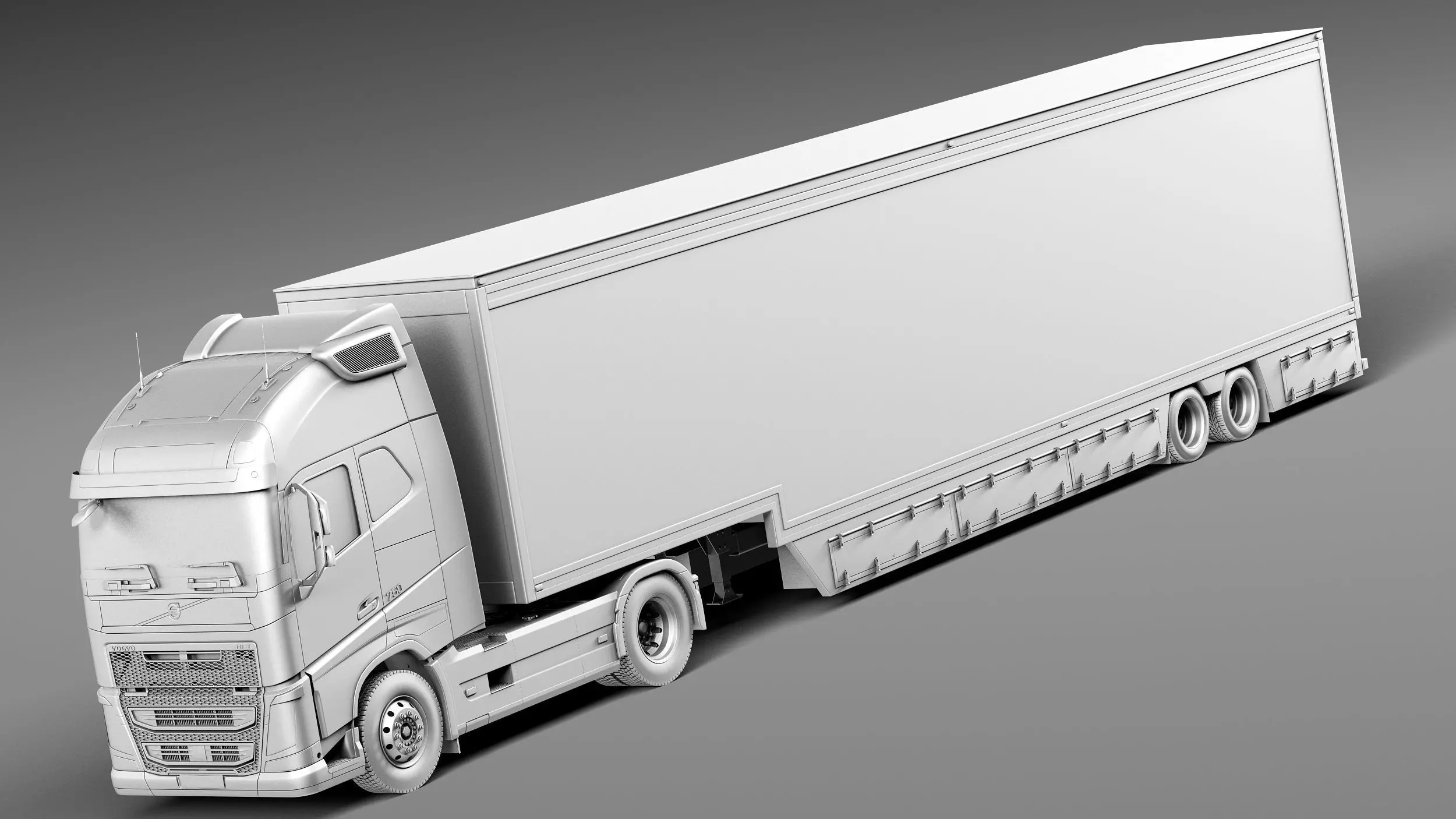 Volvo FH16 Globtrotter with Trailer 2013 3D model_8
