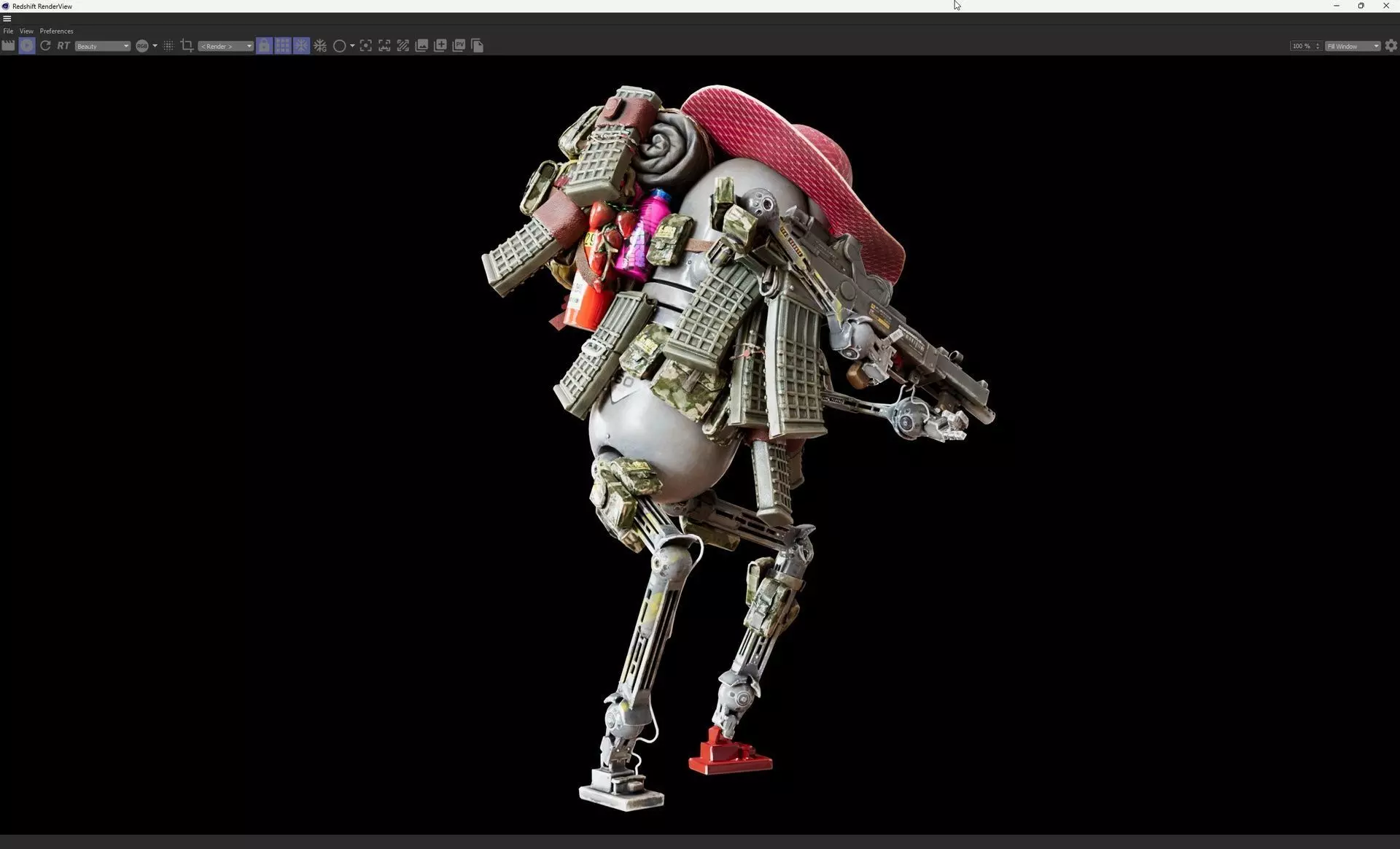 World War Robot Pumpkin Optimizer Low-poly 3D model_13