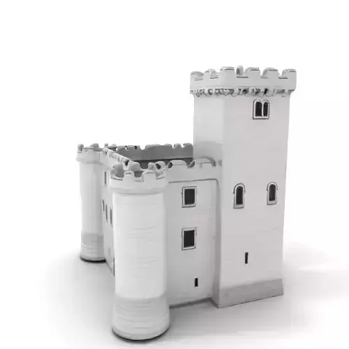 Stone Castle Fortification model pack Low-poly 3D model