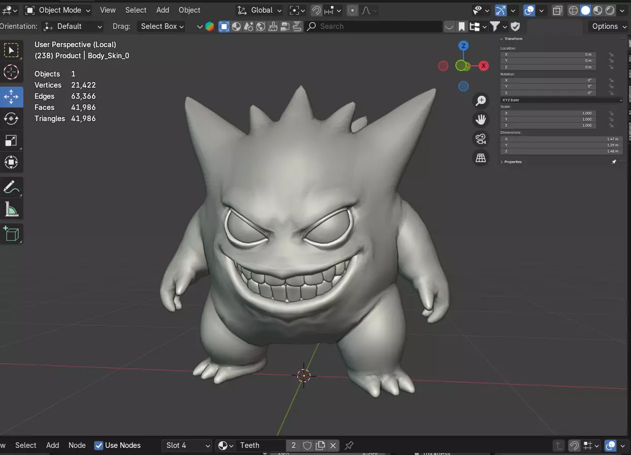 Shadow Ghost Monster - Blender 3D model_11