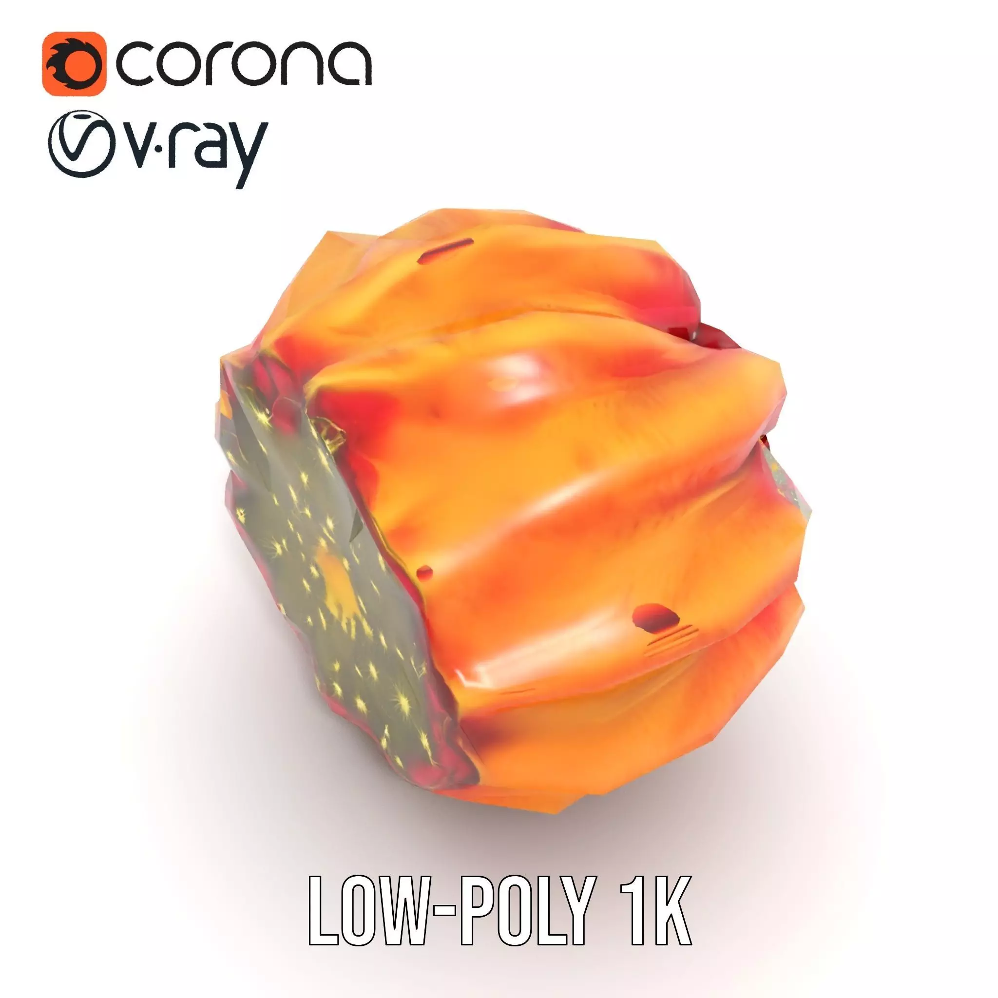 Starburst Cactus model pack Low-poly 3D model_9