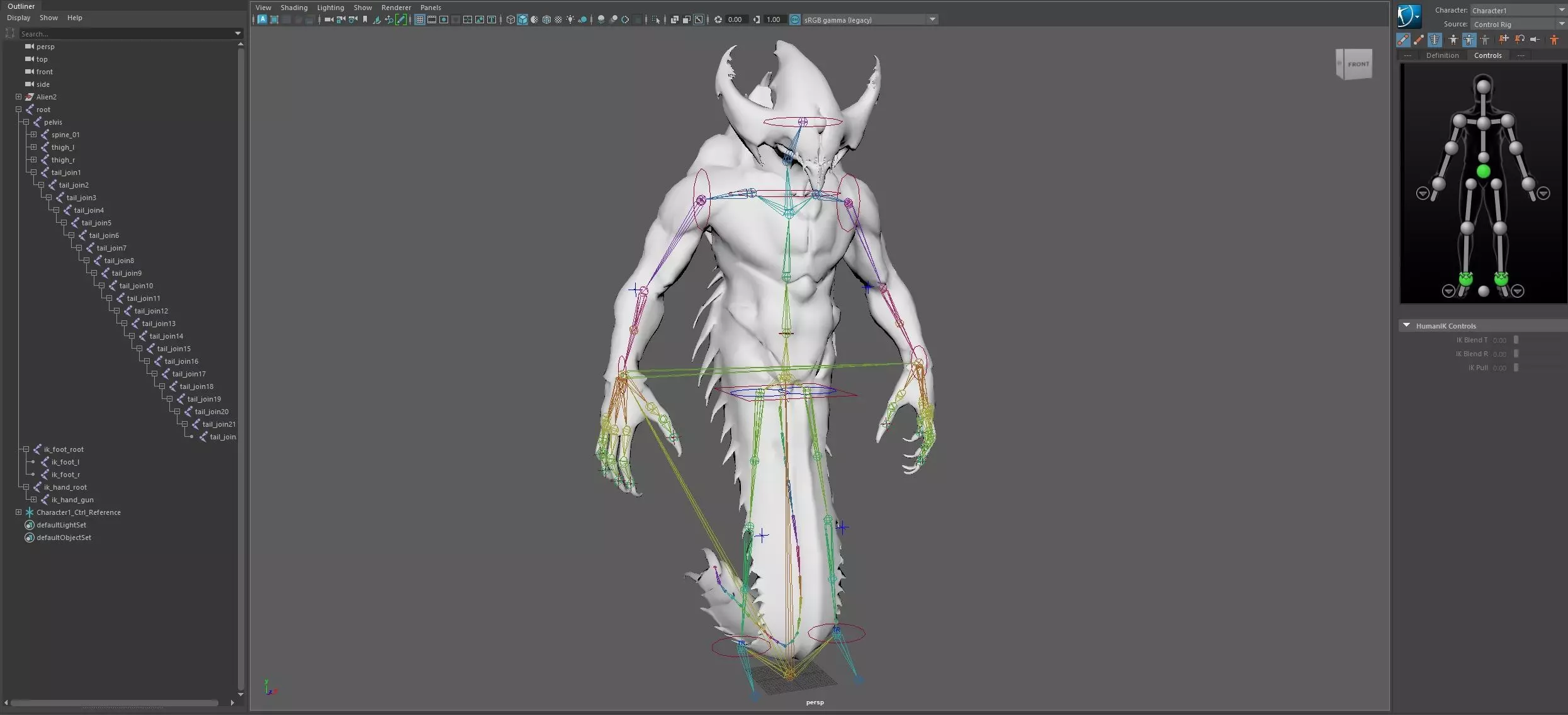 Alien 2 Low-poly 3D model_13