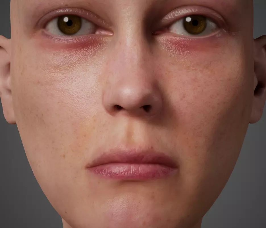 3D Female Face 4k 3D model_3