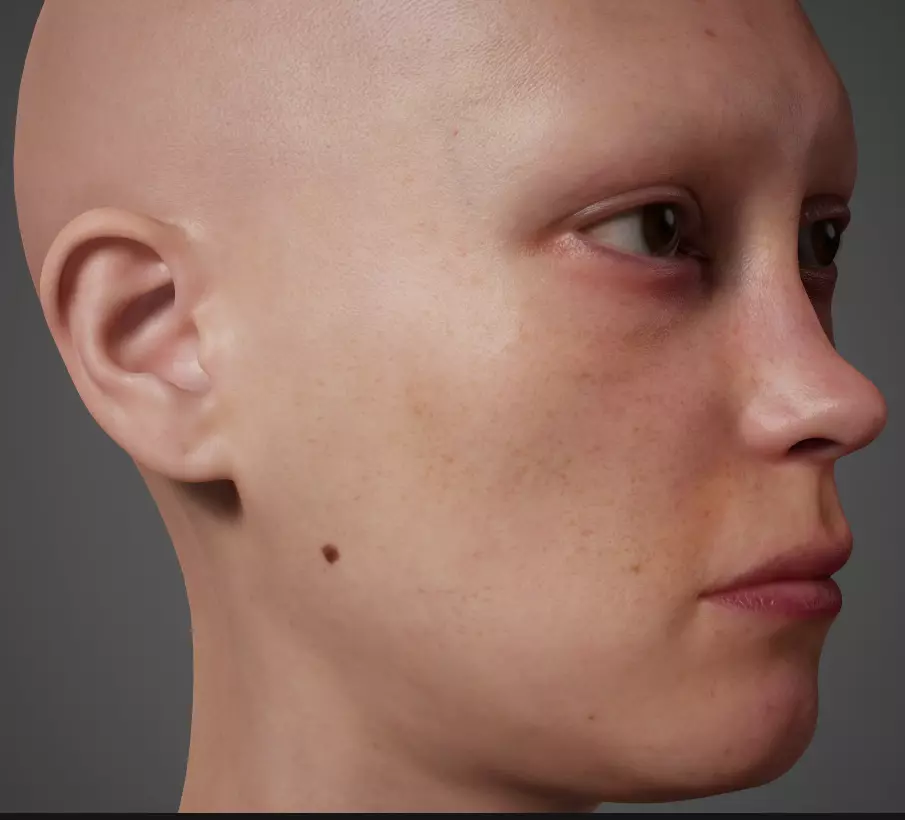 3D Female Face 4k 3D model_5