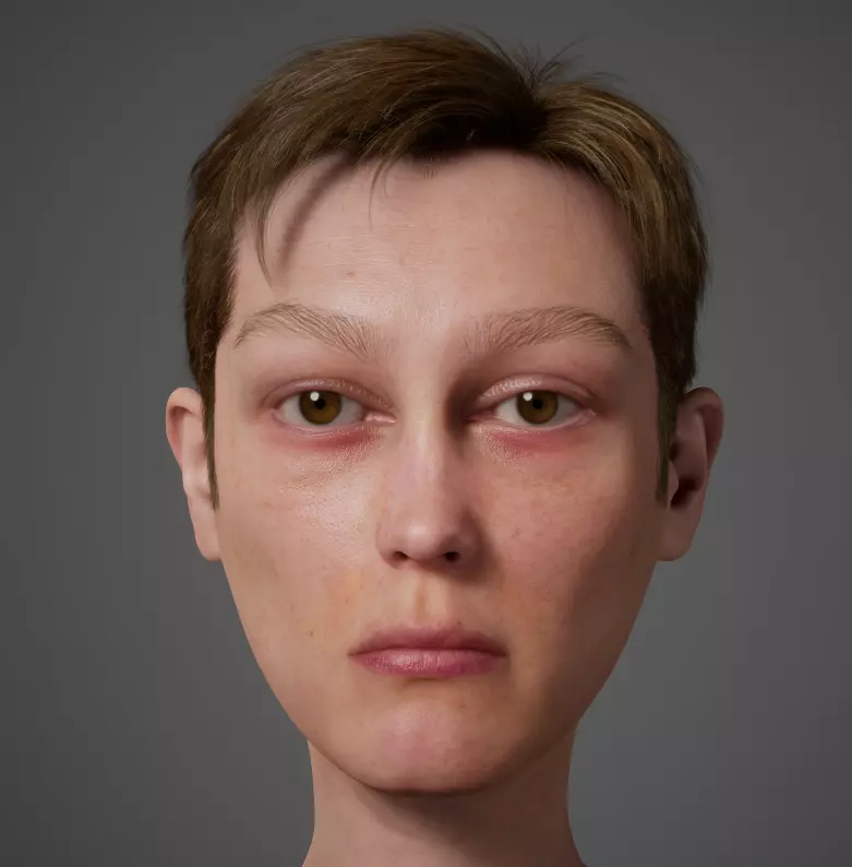 3D Female Face 4k 3D model_2