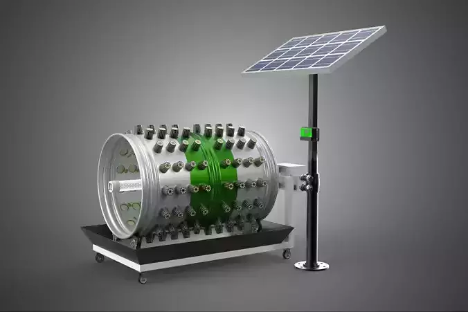 SOLAR POWERED IOT ROTARY HYDROPONIC GARDEN POT PLANT FARM SYSTEM
