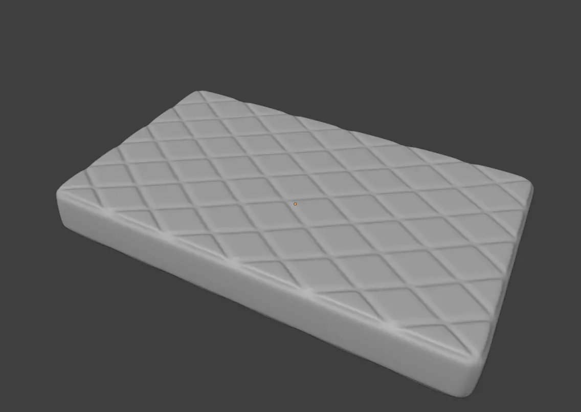 Mattress Low-poly 3D model_2