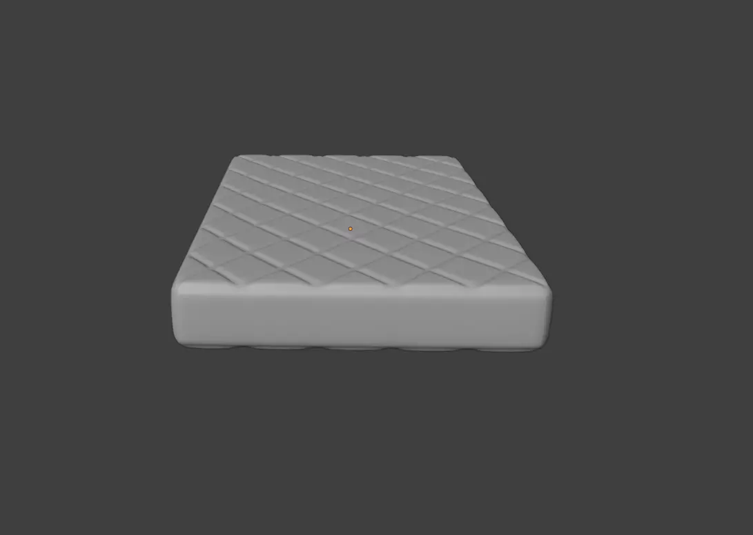Mattress Low-poly 3D model_3