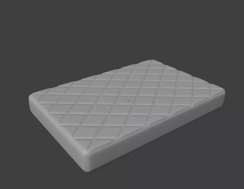 Mattress Low-poly 3D model_0