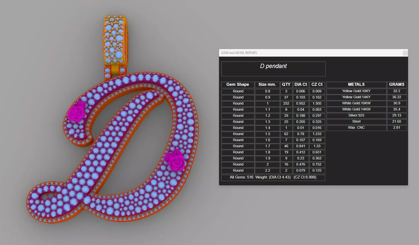 D Pendant 3D print model_9