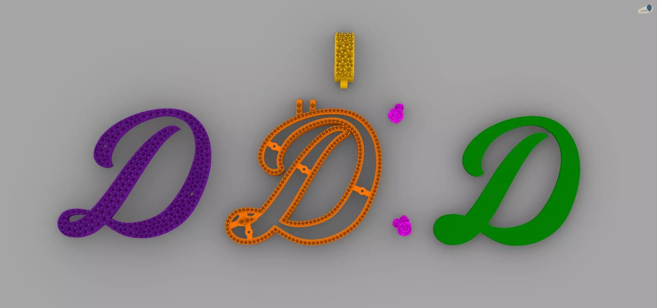 D Pendant 3D print model_7