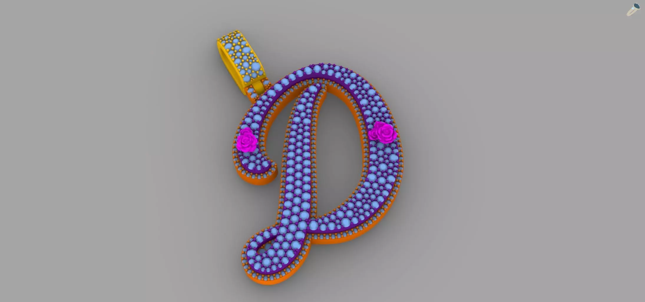D Pendant 3D print model_4