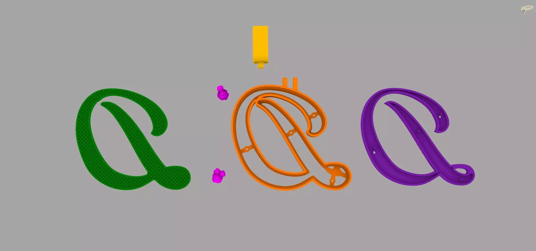 D Pendant 3D print model_8