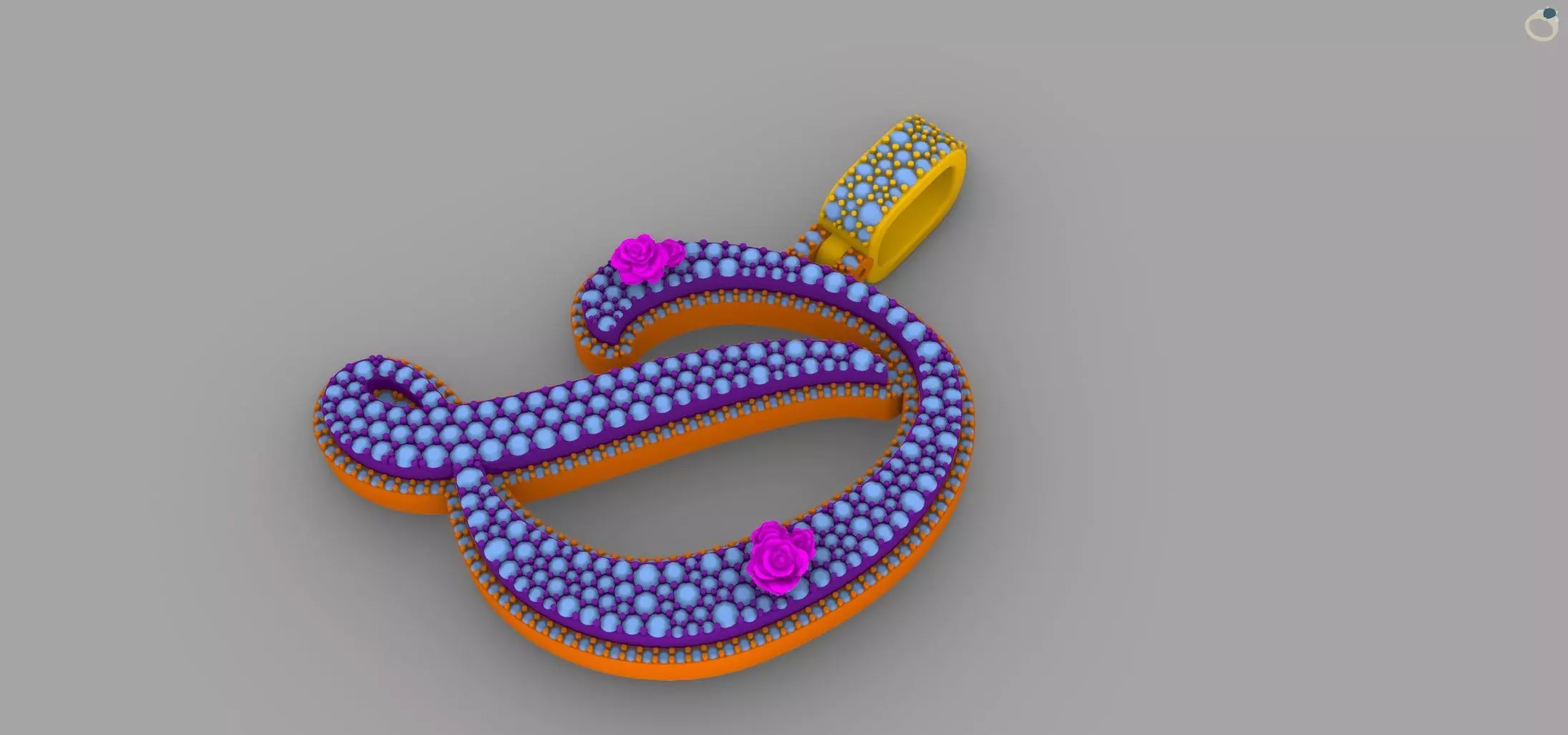 D Pendant 3D print model_5