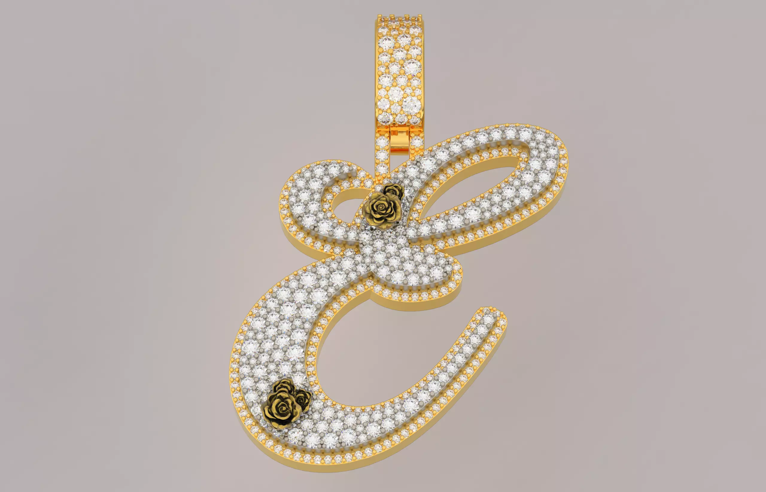 E Pendant 3D print model