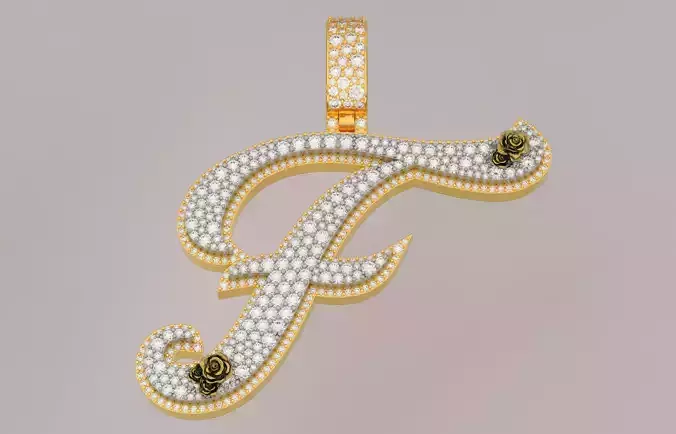 F Pendant 3D print model