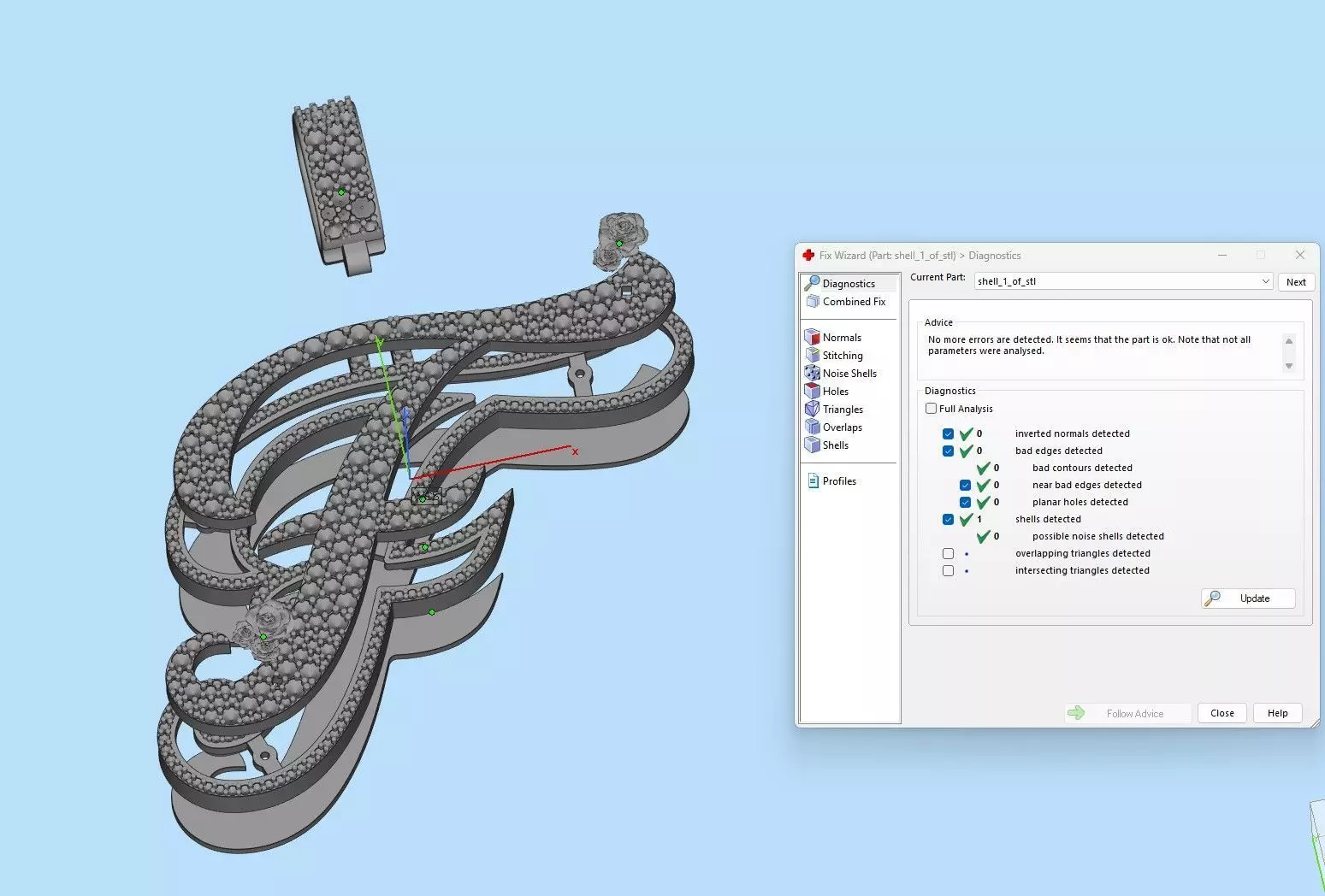 F Pendant 3D print model_10