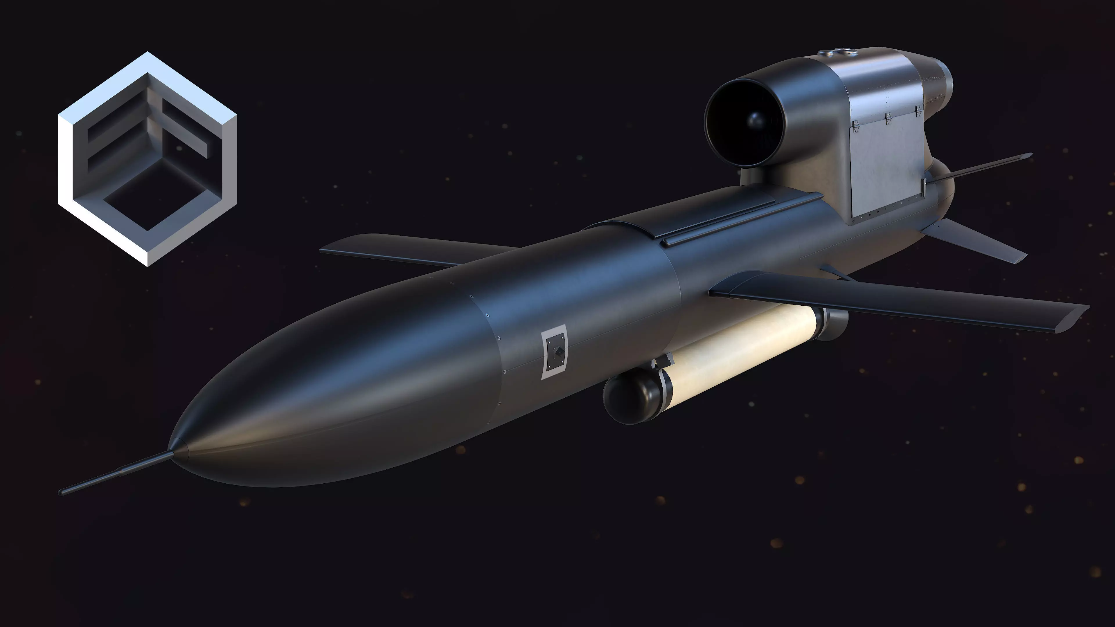 FP-5 Flamingo cruise missile 3D model