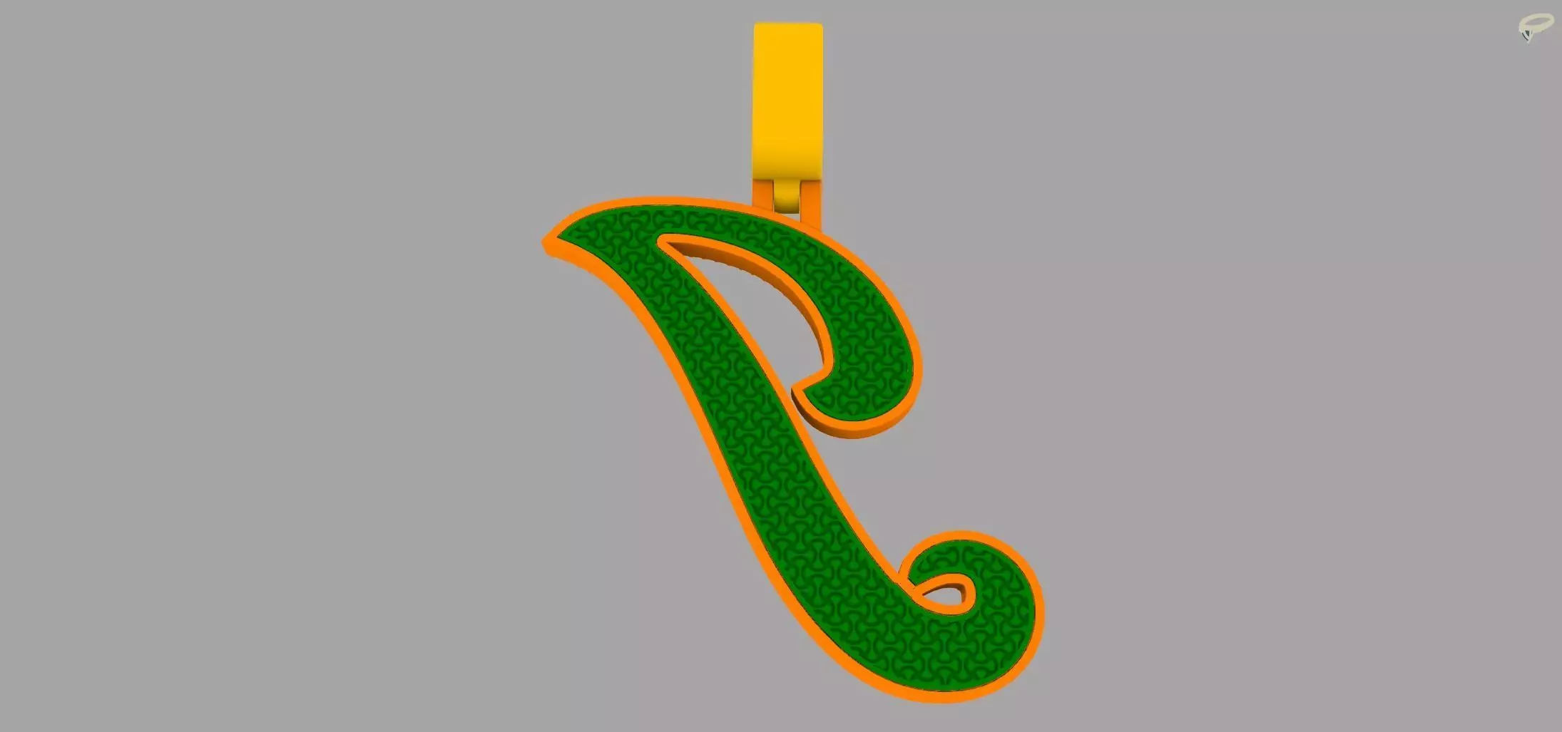 I Pendant 3D print model_6