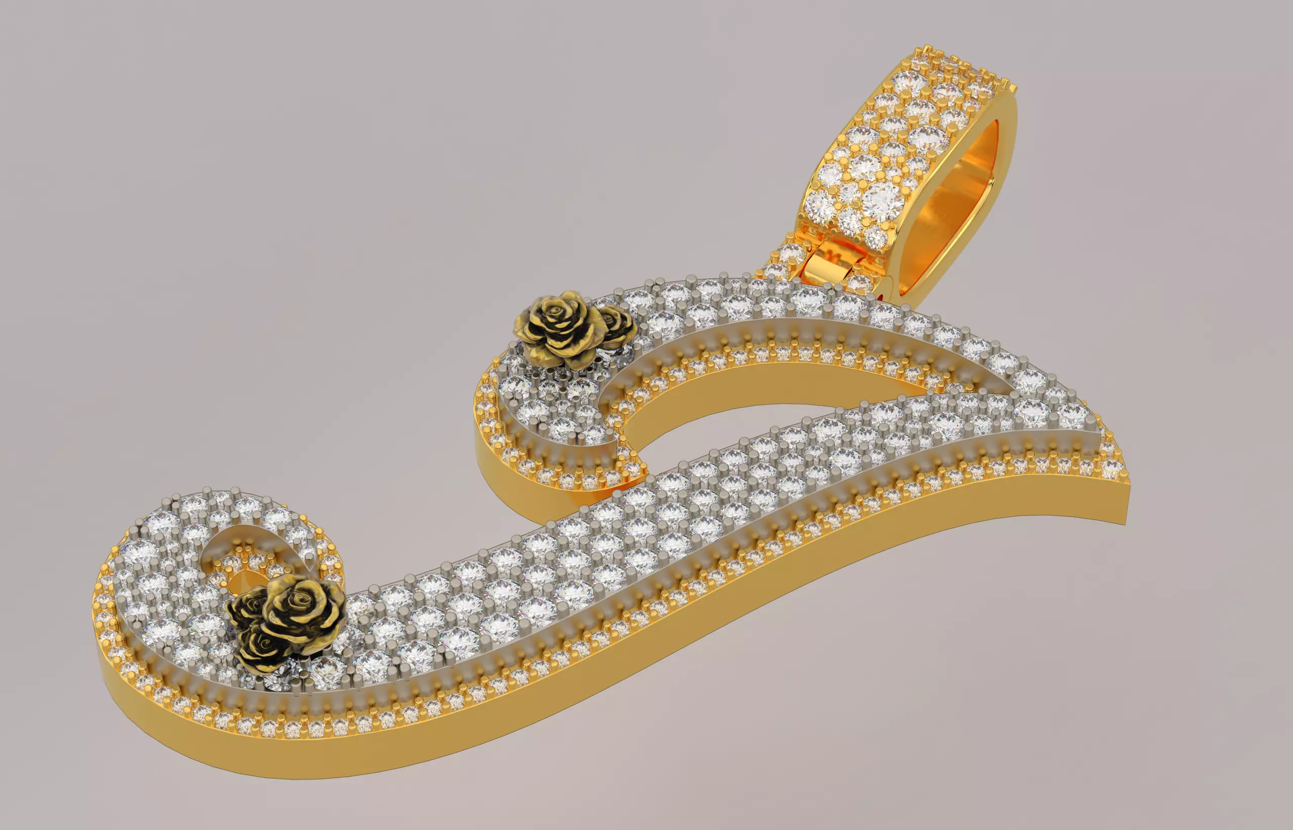 I Pendant 3D print model_1