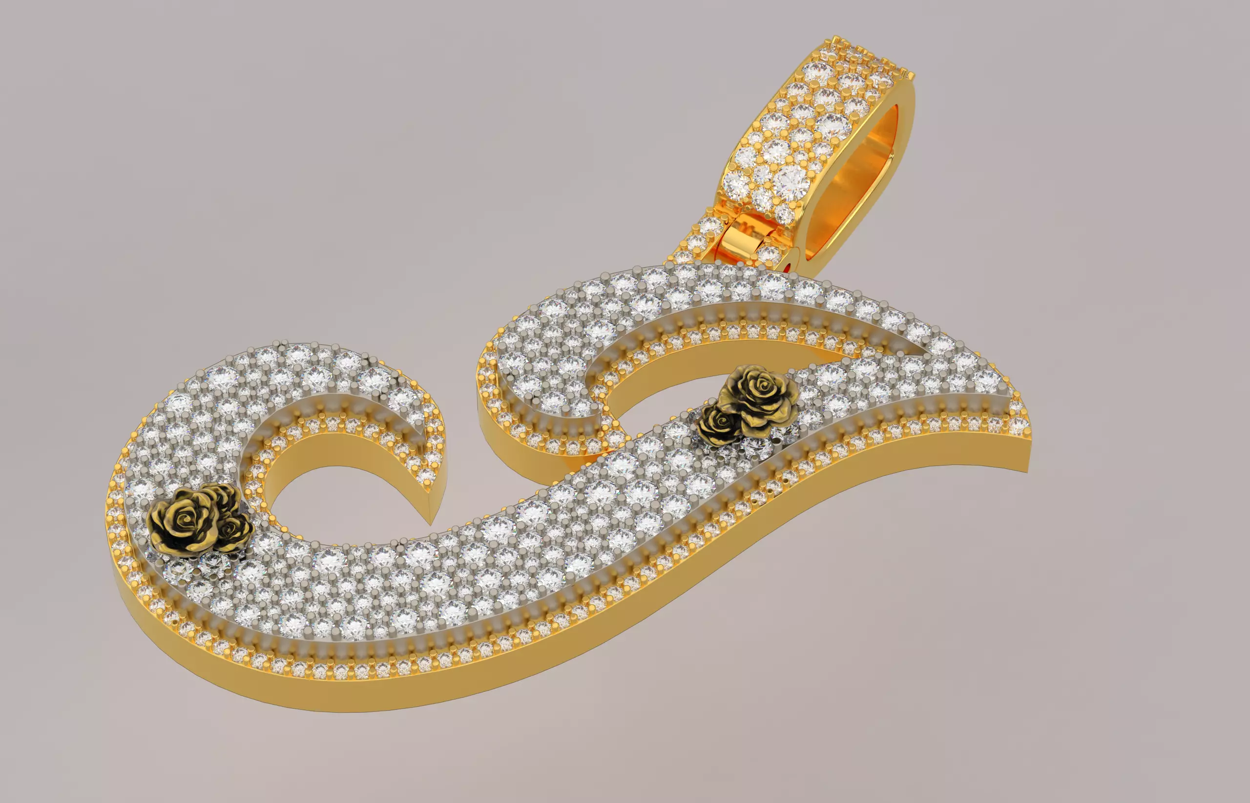 J Pendant 3D print model_1