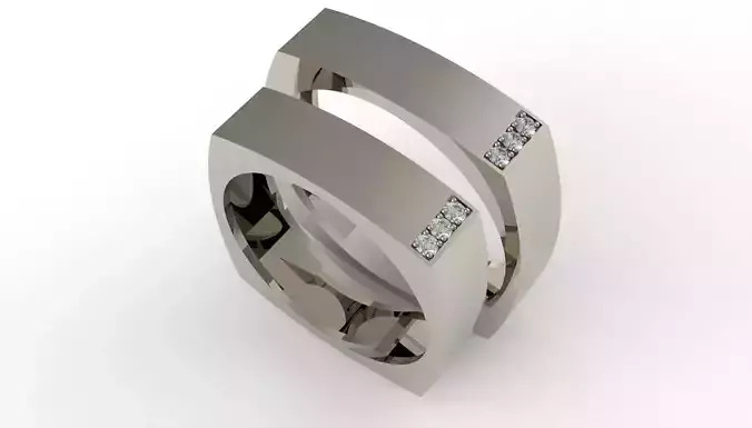 Twin Souls wedding ring set