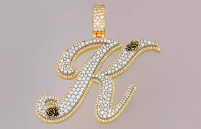 K Pendant 3D print model