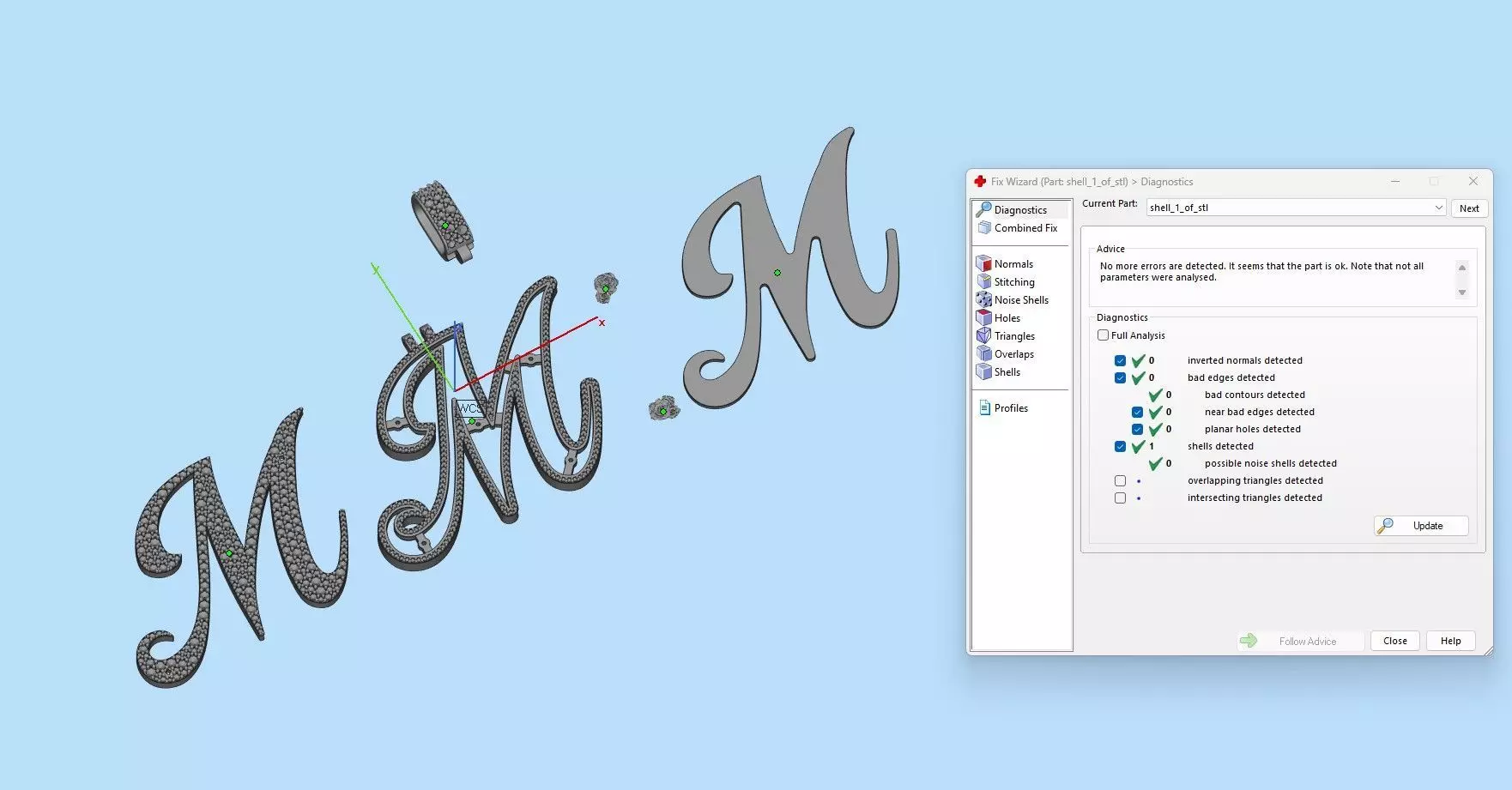 M Pendant 3D print model_10