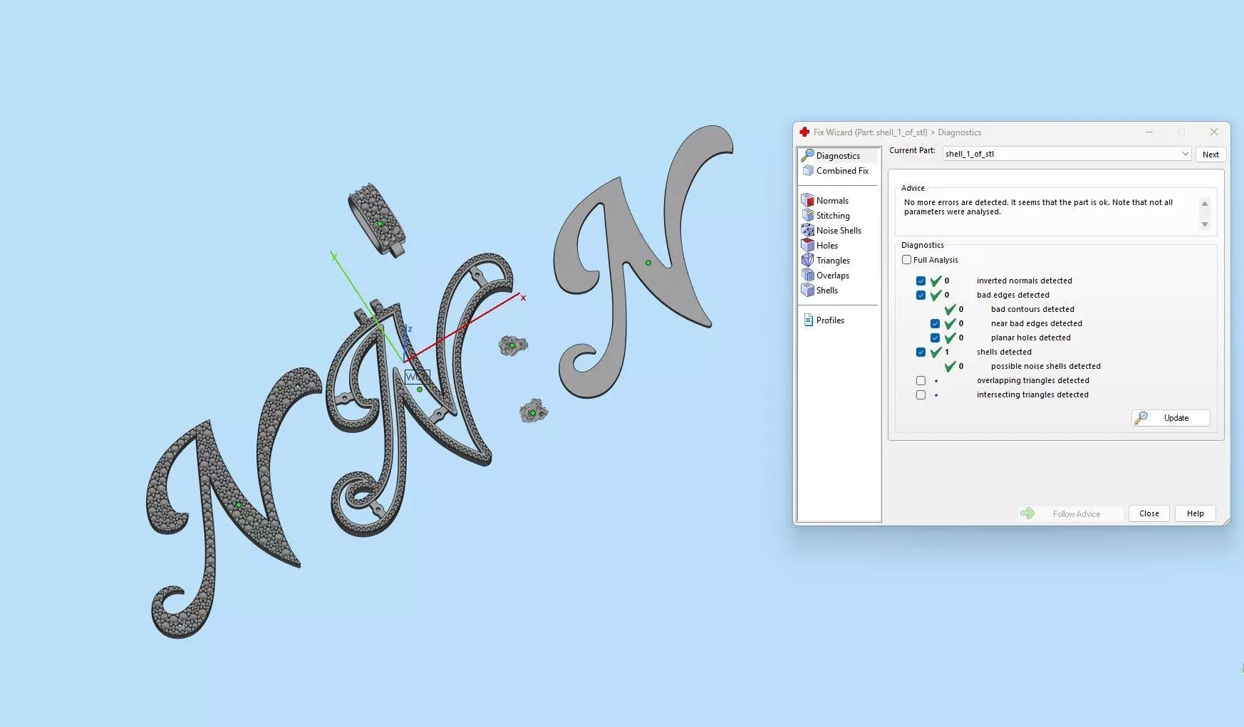 N Pendant 3D print model_10