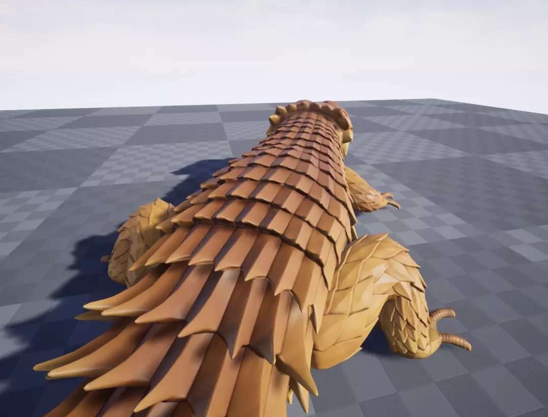 Armadillo lizard  Handpainted  GAME READY Low-poly 3D model_12
