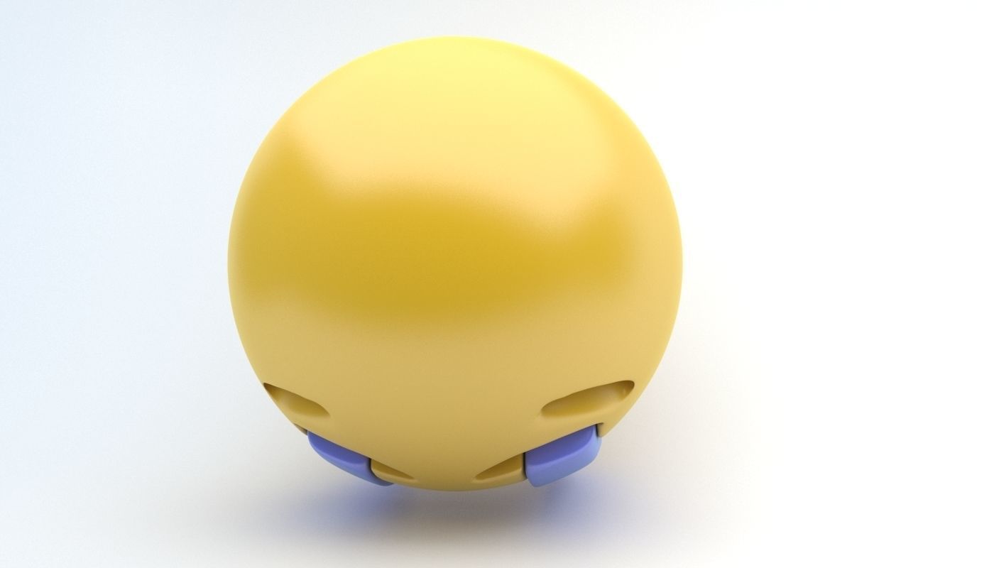 Emoticon bawling 3D model_3