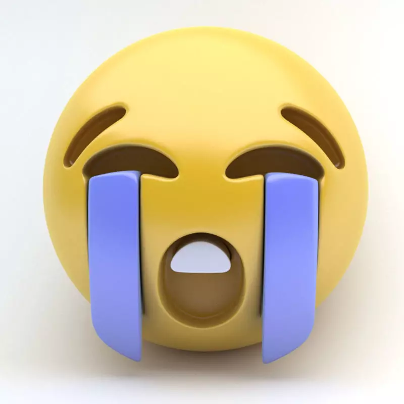 Emoticon bawling 3D model_0