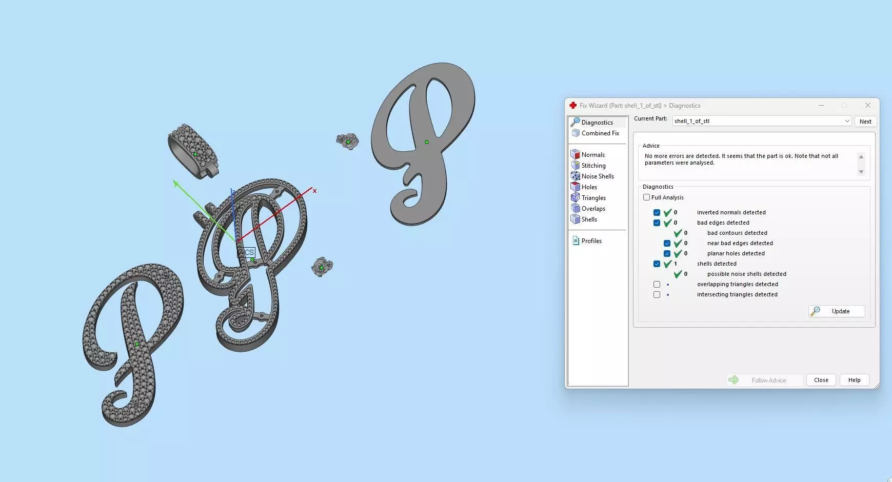P Pendant 3D print model_10