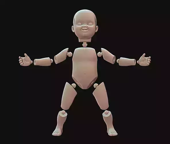 Chucky separated doll 12 parts 3D print model