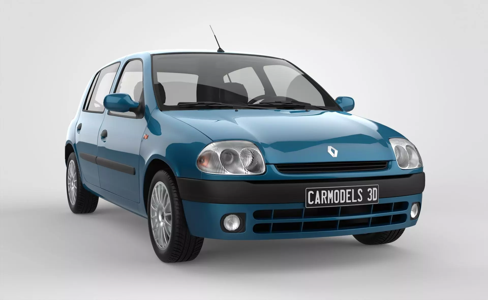 Renault Clio 2 Phase 1 HB 2001 3D model_10