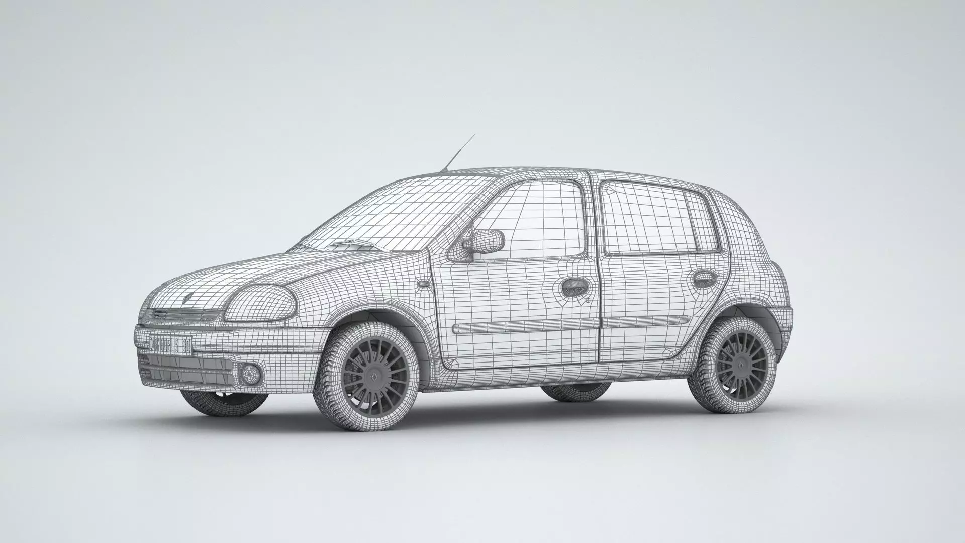 Renault Clio 2 Phase 1 HB 2001 3D model_11